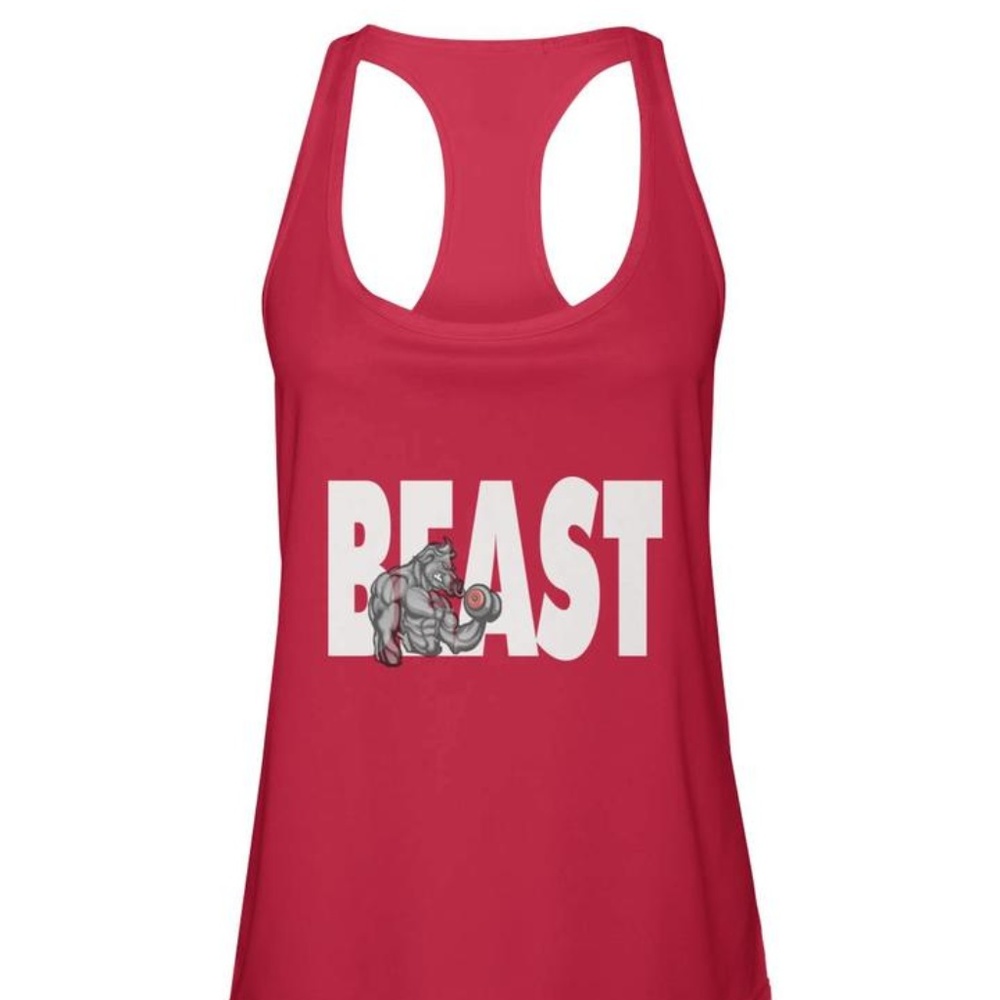 NEW Beast Racer Back Woman's Tank Top #6523656
